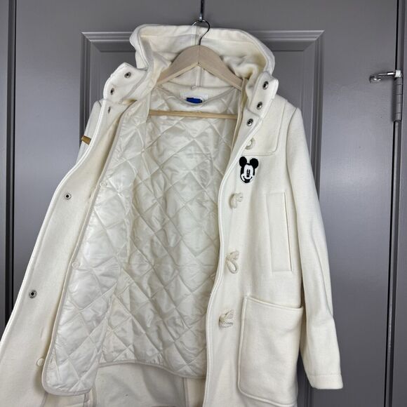 Whole Hauss X Mickey Mouse Coat White Cream Tan Women's One Size fits most - Picture 4 of 10